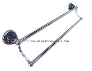 Granite Dounble Towel Bar Blue Pearl,Chrome Finish