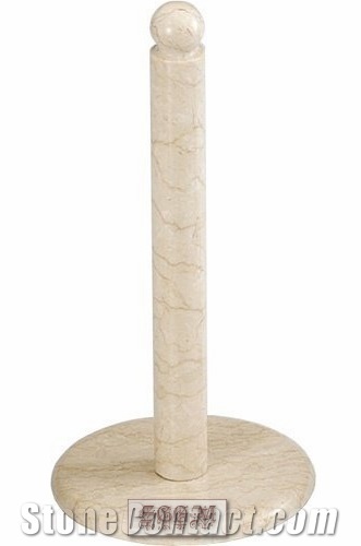 Marble Paper Towel Holder, Beige Marble Towel Holder