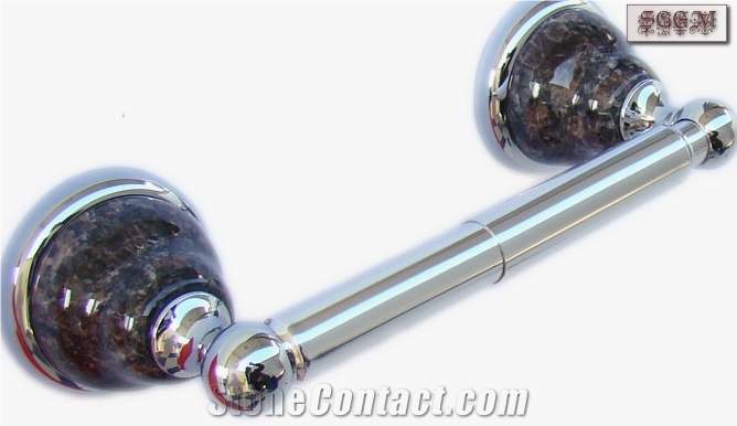 Tan Brown Granite Toilet Paper Holder