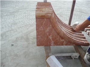 Special Shaped Red Marble Border