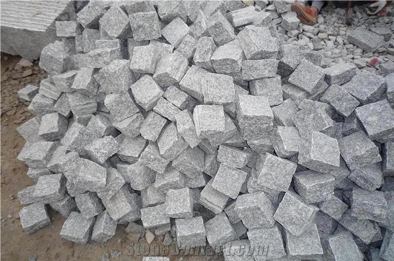 G603 Granite Cobble Stone,Cubicstone, G603 Grey Granite Cobble Stone