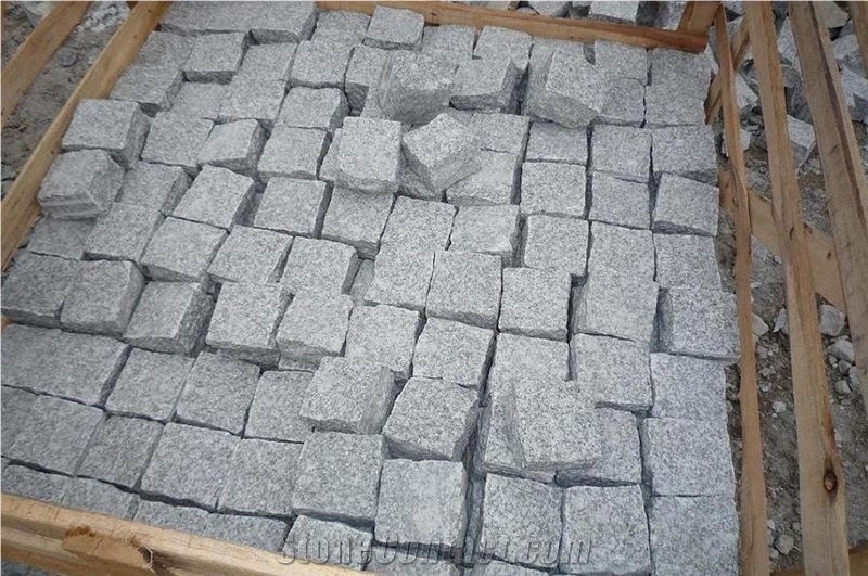 G603 Granite Cobble Stone,Cubicstone, G603 Grey Granite Cobble Stone