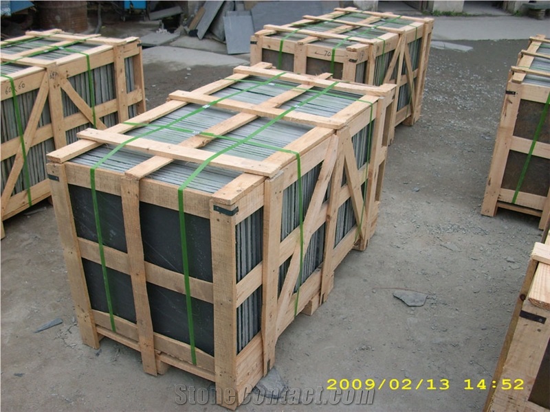 Black Flooring Slate-001,Black Slate Slabs & Tiles