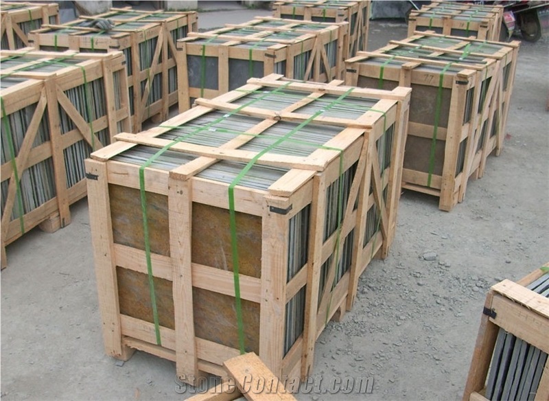 Multicolour Flooring Slate Slabs & Tiles