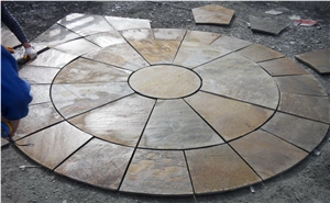 Multicolour Paving Slate, Nature Slate Cobble, Pavers