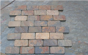 Rust Tumbled Slate Pavement