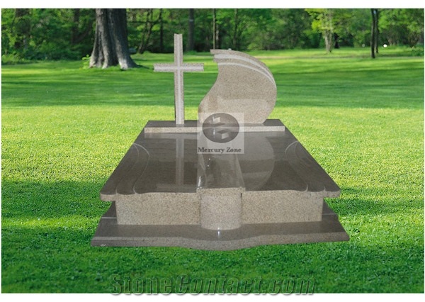 Natural Granite Gravestone, Yellow Granite Gravestone