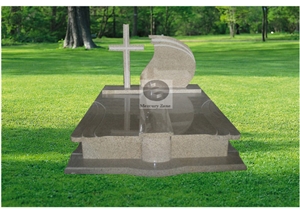 Natural Granite Gravestone, Yellow Granite Gravestone