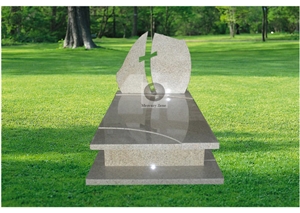 Natural Granite Gravestone, Yellow Granite Gravestone