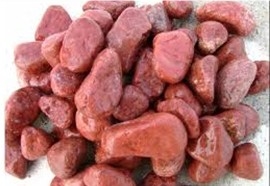 Red Machine Made Pebble, Red Marble Pebbles