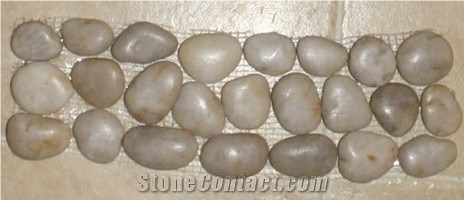 White Pebble Tile Border
