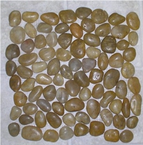Yellow Mosaic Pebble Tile
