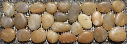 Yellow Pebble Tile Border