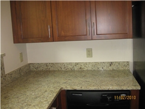 Granite Countertops for Condo Renovation, Giallo Ornamental Yellow Granite