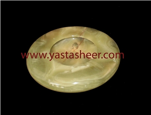 Onyx Ash Tray, Green Onyx Home Decor
