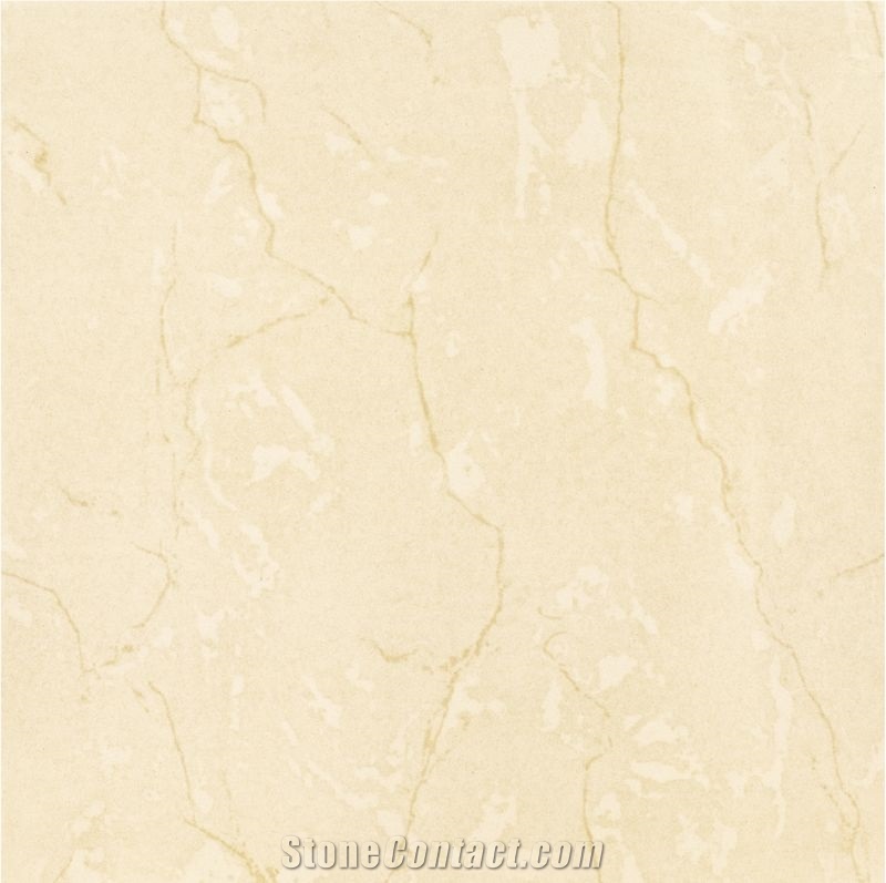 Soluble Salt, Plain Ivory Polished Tiles, Non-slip