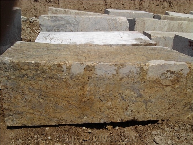 Golden Crystal Granite Block