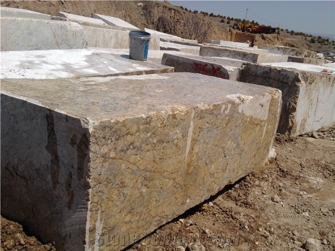 Golden Crystal Granite Block