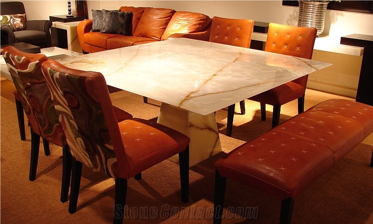 White Onyx Table