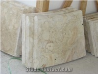 Coral Stone Curve Pool Coping, Beige Limestone Pool Coping
