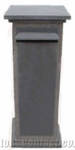 Blue Limestone Mailbox
