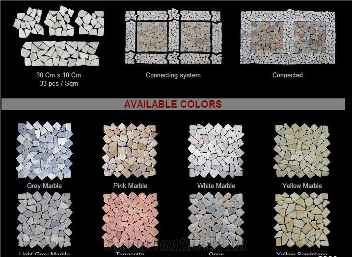 Marble Tumbled Mosaic Tiles