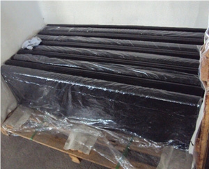 Black Color Granite Counter Top, Galaxy Black Granite Kitchen Countertops