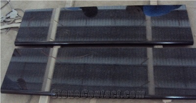 Black Color Granite Counter Top, Galaxy Black Granite Kitchen Countertops