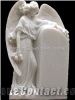 Marble Angle Headstone, Beige Marble Headstone