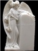 Marble Angle Headstone, Beige Marble Headstone