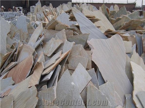 Meshed Flagstone, Beige Slate Flagstone