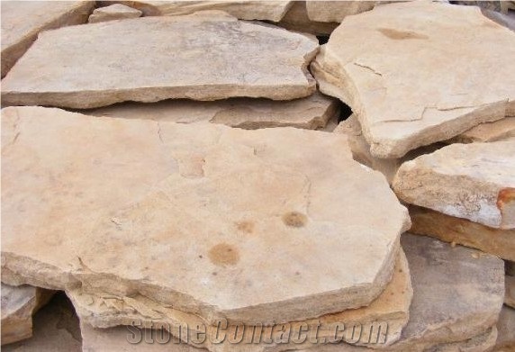 Natural Salte Flagstone on Mesh, Yellow Slate Flagstone