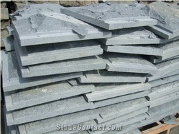 Natural Split Face Mushroom Stone, Grey Granite Mushroom Stone