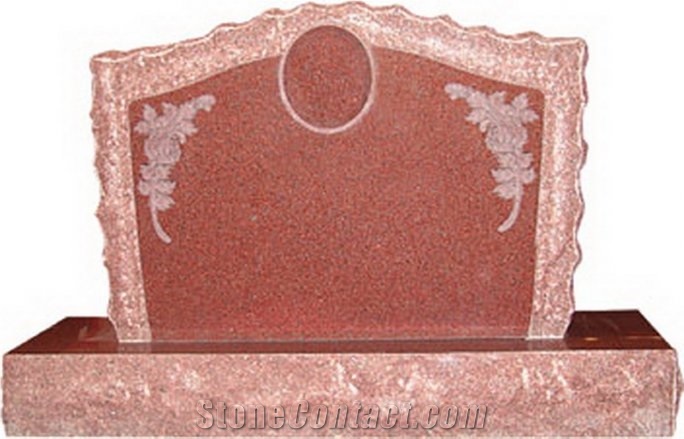 Red Granite Tombstone