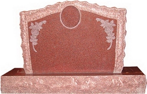 Red Granite Tombstone