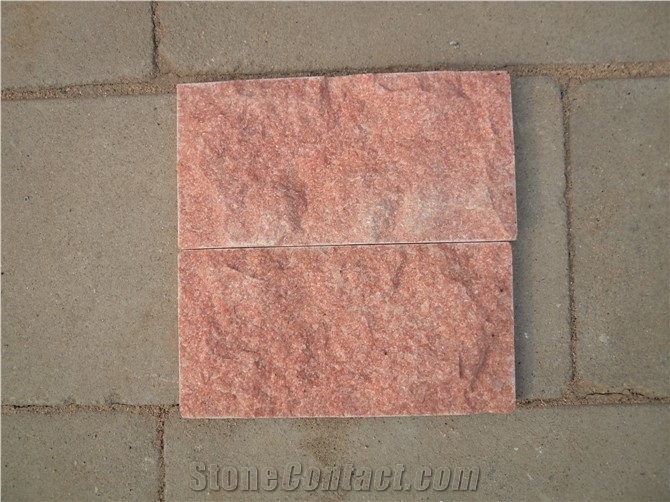 Red Quartzite Mushroom Stone, Wall Stone
