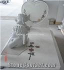 Russian Granite Headstone, Grey Marble Headstone