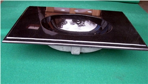 Absolute Black Sink Top, Absolute Black Granite Bath Tops