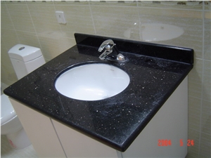 Black Galaxy Granite Vanity Top Black Galaxy Granite Vanity Top