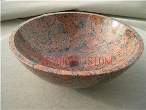 G562 Granite Vessel Sinks, Maple Red Granite Vessel Sinks