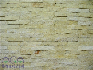 Split Stripes Ledge Stone,Veneer, Assyr Light Yellow Limestone Split Stripes Ledge Stone,Veneer, Assyr Light Yellow Limestone