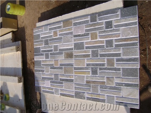 Slate Chamfered Edge Wall Panel Cladding