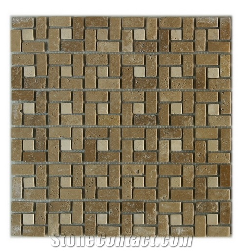 Mosaic 5251-30, M 5251-30 Brown Travertine
