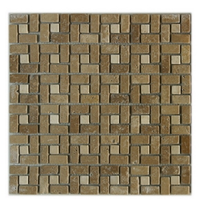 Mosaic 5251-30, M 5251-30 Brown Travertine Mosaic 5251-30, M 5251-30 Brown Travertine