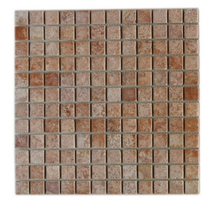 Mosaic 54-03, M 54-03 Red Travertine Mosaic 54-03, M 54-03 Red Travertine