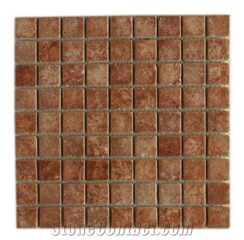 Mosaic 54-04, M 54-04 Red Travertine