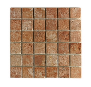 Mosaic 54-05, M 54-05 Red Travertine