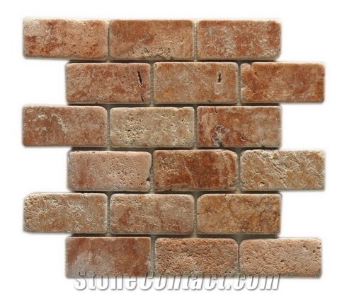 Mosaic 54-13, M 54-13 Red Travertine