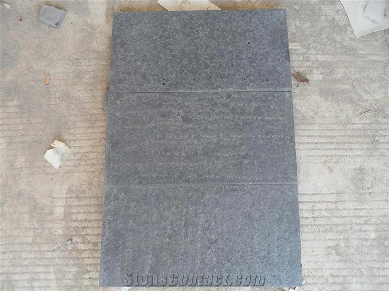 Zhangpu Black Flamed Basalt Tiles