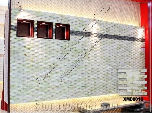 Green Jade Mosaic Tiles(XMD001G), Jade Green Marble Mosaic